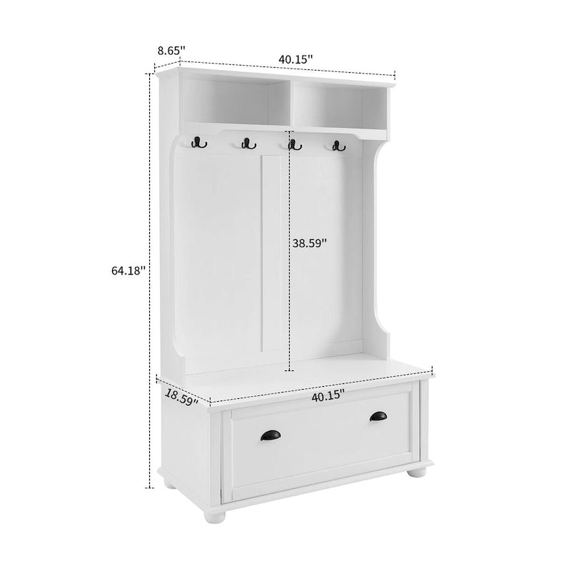 Portemanteau autoportant en bois au design minimaliste et moderne avec pieds en bois massif