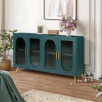Meuble TV de 152 cm avec placard de rangement et étagères réglables