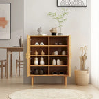 Meuble de rangement en rotin et cannage - N/A