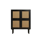 Meuble de rangement en rotin et cannage - N/A