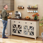 Moasis 55 Buffet de ferme avec rangement, meuble de bar à café