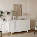 Meuble de rangement 4 portes Intaglio avec pieds en pin
