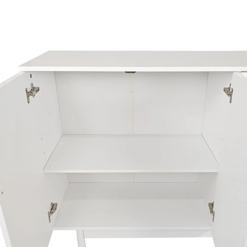 Meuble de rangement 4 portes Intaglio avec pieds en pin
