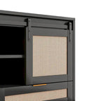 Meuble de rangement avec portes coulissantes façon porte de grange
