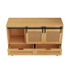 Meuble de rangement avec portes coulissantes façon porte de grange
