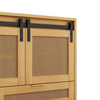 Meuble de rangement avec portes coulissantes façon porte de grange