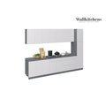 Meuble bas de cuisine blanc brillant de 3,35 m de large (132x24 po)