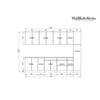 Meuble bas de cuisine blanc brillant de 3,35 m de large (132x24 po)