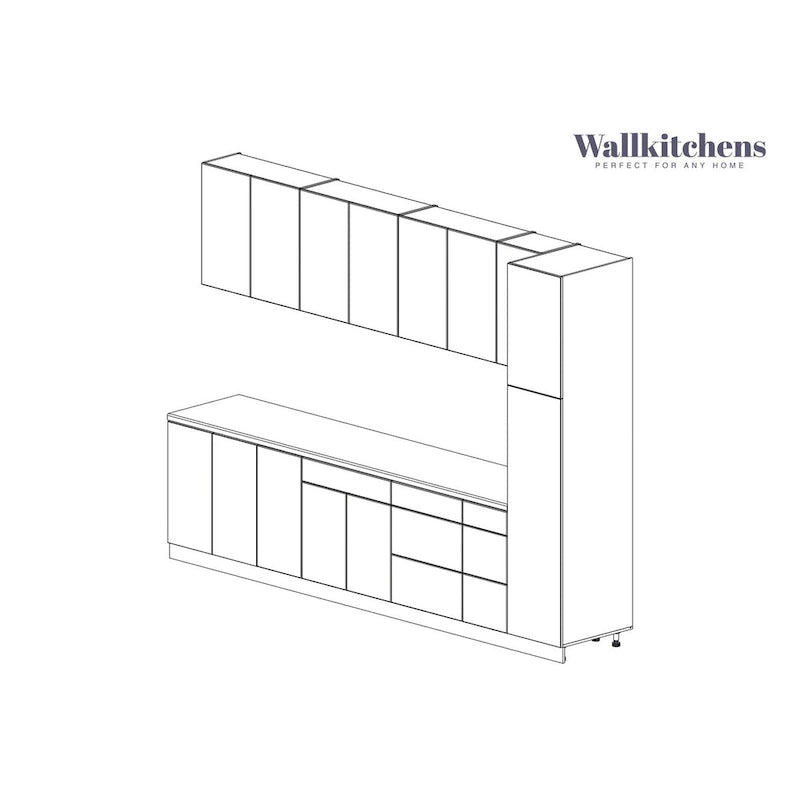 Cuisine Collection Metropolitan Coloris Gris Base Dimensions 11 pieds de largeur - 132x24