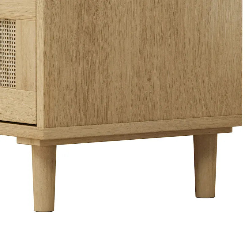 Meuble de rangement 3 tiroirs en rotin de 31,5 po