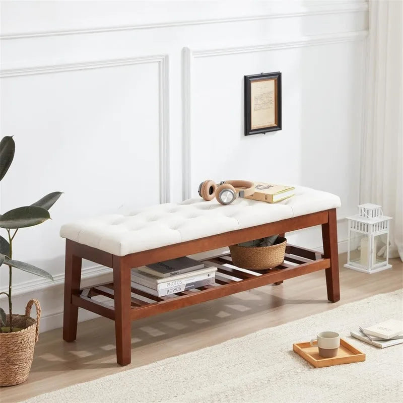 Banc à chaussures d'entrée - 43,3P x 14L x 18H