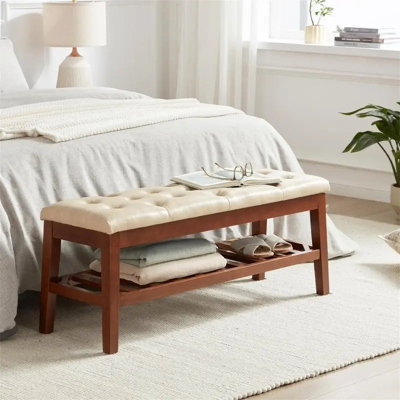 Banc à chaussures d'entrée - 43,3P x 14L x 18H