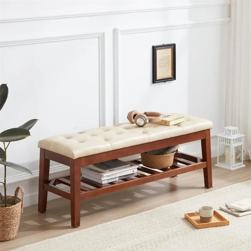 Banc à chaussures d'entrée - 43,3P x 14L x 18H