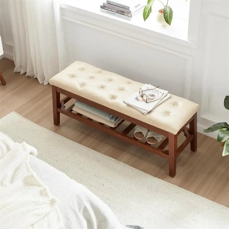 Banc à chaussures d'entrée - 43,3P x 14L x 18H