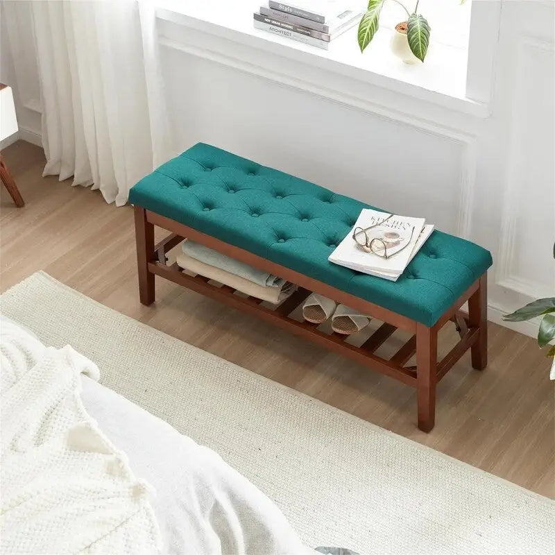 Banc à chaussures d'entrée - 43,3P x 14L x 18H