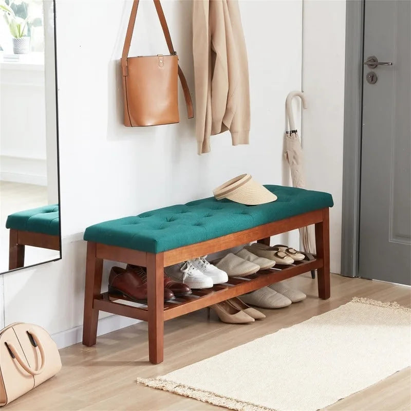 Banc à chaussures d'entrée - 43,3P x 14L x 18H