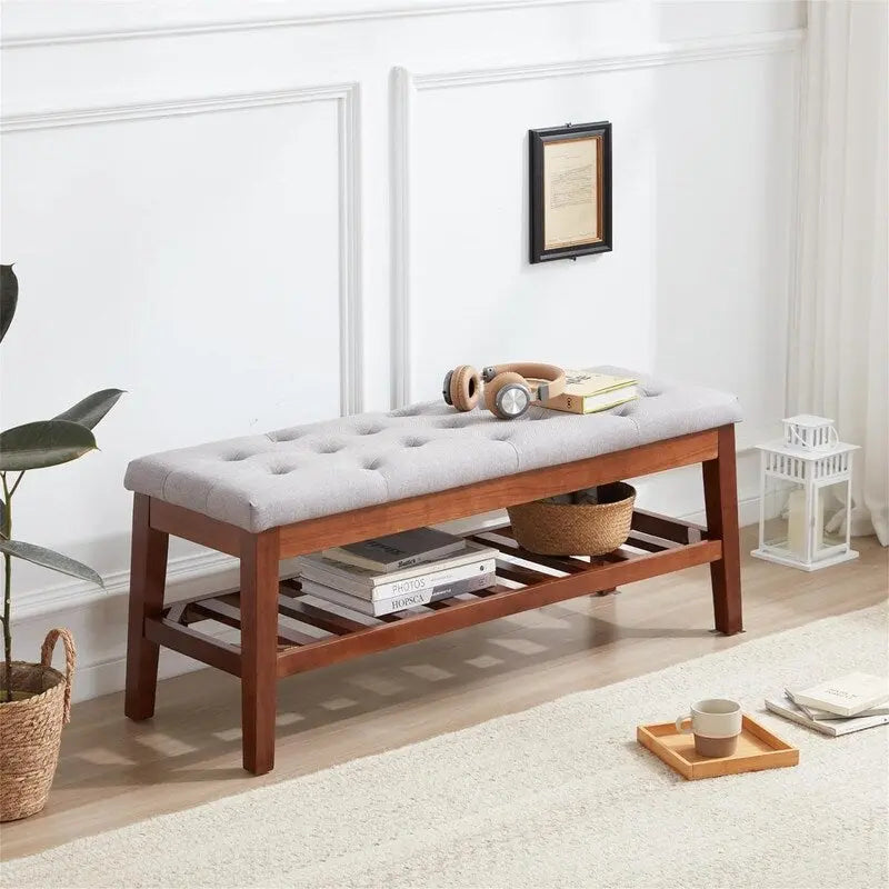 Banc à chaussures d'entrée - 43,3P x 14L x 18H