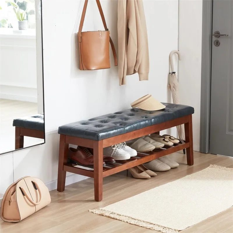 Banc à chaussures d'entrée - 43,3P x 14L x 18H