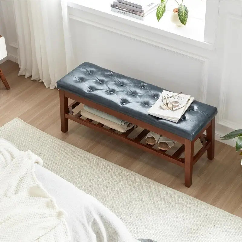 Banc à chaussures d'entrée - 43,3P x 14L x 18H