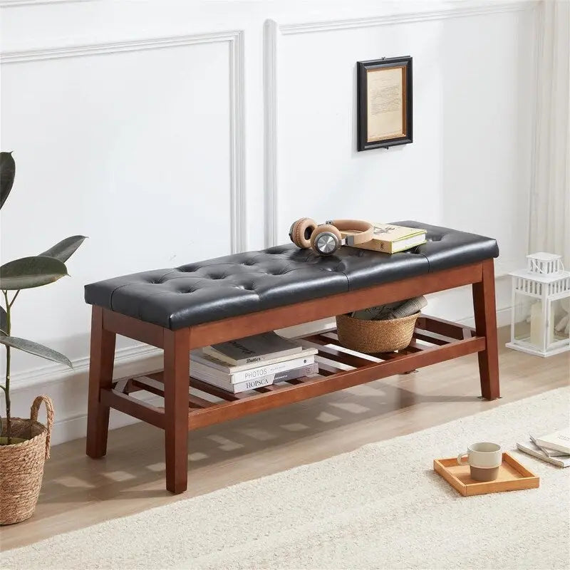 Banc à chaussures d'entrée - 43,3P x 14L x 18H