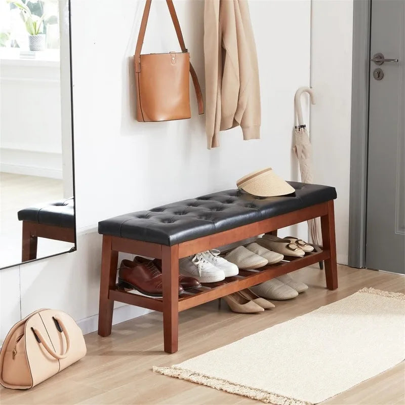 Banc à chaussures d'entrée - 43,3P x 14L x 18H