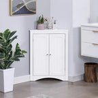 Buffet, meuble d'angle de salle de bain avec portes et étagères, cuisine, salon, armoire de rangement autoportante