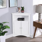 Buffet, meuble d'angle de salle de bain avec portes et étagères, cuisine, salon, armoire de rangement autoportante
