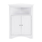 Buffet, meuble d'angle de salle de bain avec portes et étagères, cuisine, salon, armoire de rangement autoportante