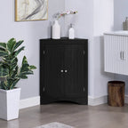 Buffet, meuble d'angle de salle de bain avec portes et étagères, cuisine, salon, armoire de rangement autoportante