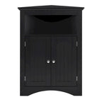 Buffet, meuble d'angle de salle de bain avec portes et étagères, cuisine, salon, armoire de rangement autoportante