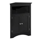 Buffet, meuble d'angle de salle de bain avec portes et étagères, cuisine, salon, armoire de rangement autoportante
