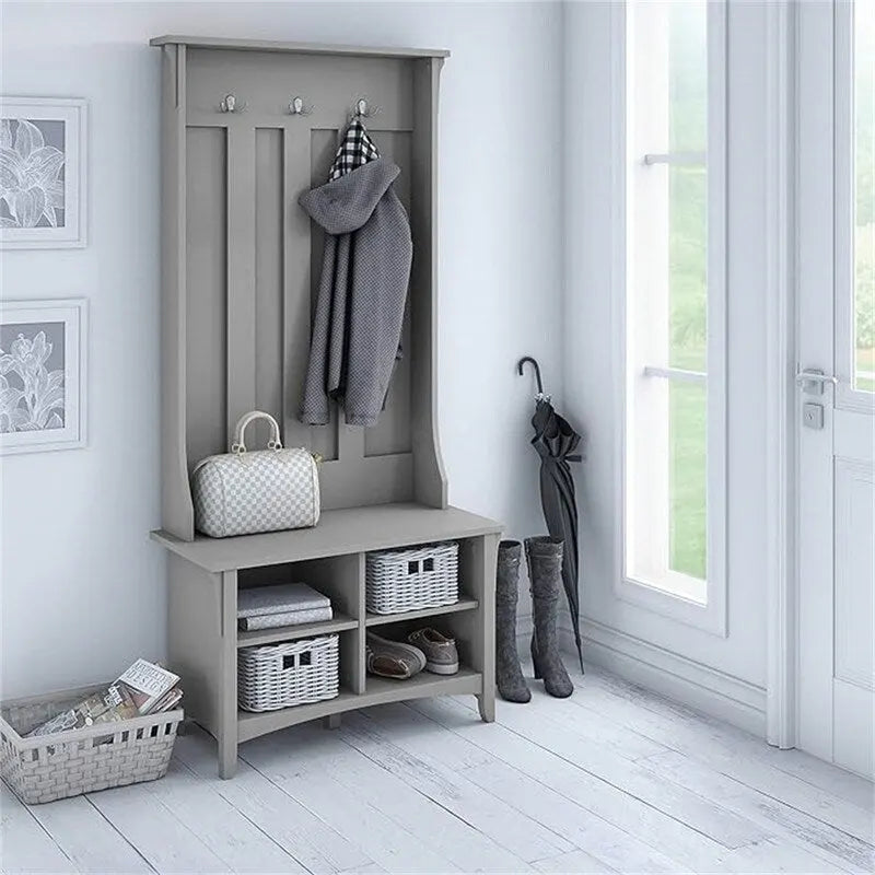 Meuble d'entrée Salinas avec banc à chaussures – 15,75P x 31,73L x 68,11H