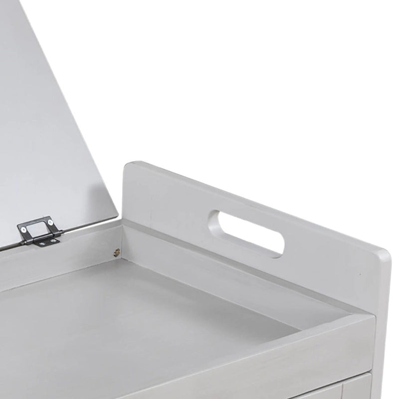 Banc de rangement moderne classique avec deux compartiments et coffre de rangement à abattant