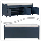 Banc de rangement moderne classique avec deux compartiments et coffre de rangement à abattant