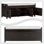 Banc de rangement moderne classique avec deux compartiments et coffre de rangement à abattant