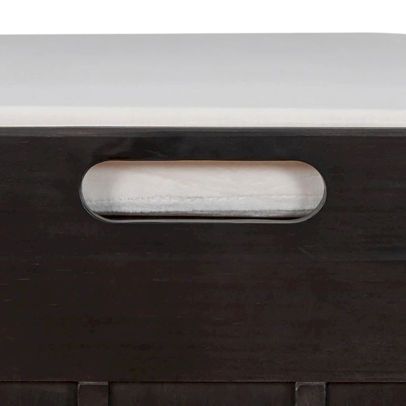 Banc de rangement moderne classique avec deux compartiments et coffre de rangement à abattant