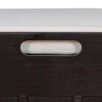 Banc de rangement moderne classique avec deux compartiments et coffre de rangement à abattant