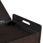 Banc de rangement moderne classique avec deux compartiments et coffre de rangement à abattant