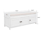 Banc de rangement moderne classique avec deux compartiments et coffre de rangement à abattant
