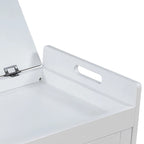 Banc de rangement moderne classique avec deux compartiments et coffre de rangement à abattant