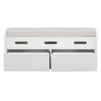 Banc de rangement à chaussures rustique avec 2 tiroirs et rangement dissimulé