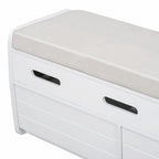 Banc de rangement à chaussures rustique avec 2 tiroirs et rangement dissimulé