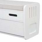 Banc de rangement à chaussures rustique avec 2 tiroirs et rangement dissimulé