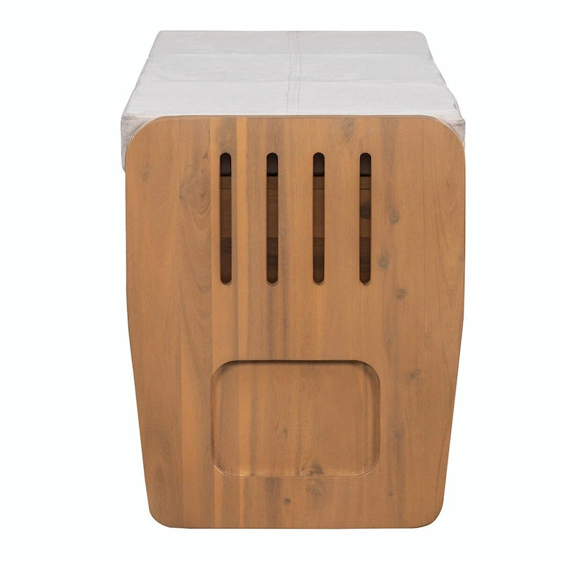 Banc de rangement à chaussures rustique avec 2 tiroirs et rangement dissimulé