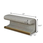 Banc d'entrée Ottoman en cuir rembourré avec éclairage LED à capteur pour salon, chambre, pied de lit