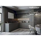 Meuble bas de cuisine gris de 9 pieds de large (108x24)