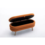 Banc de rangement pour chambre à coucher avec pieds en bois