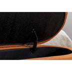 Banc de rangement pour chambre à coucher avec pieds en bois