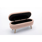 Banc de rangement pour chambre à coucher avec pieds en bois