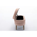 Banc de rangement pour chambre à coucher avec pieds en bois